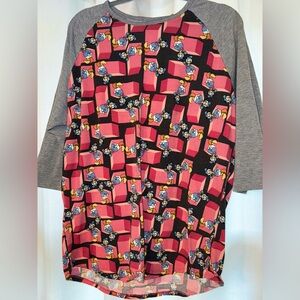 LULAROE - SIZE 2XL WOMENS SHIRT DONALD DUCK PATTERN